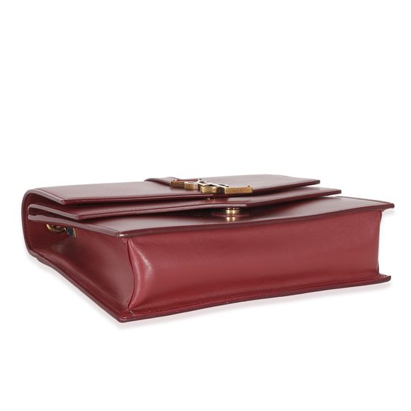 Saint Laurent Burgundy Smooth Leather Medium Sulpice - Picture 6 of 8